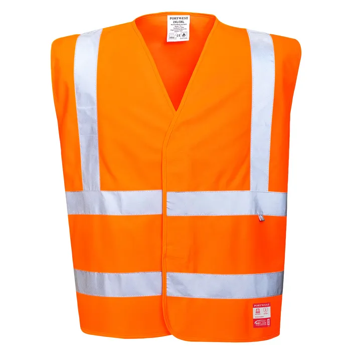Gilet HV antistatique et flamme résistant orange FR71 - PORTWEST