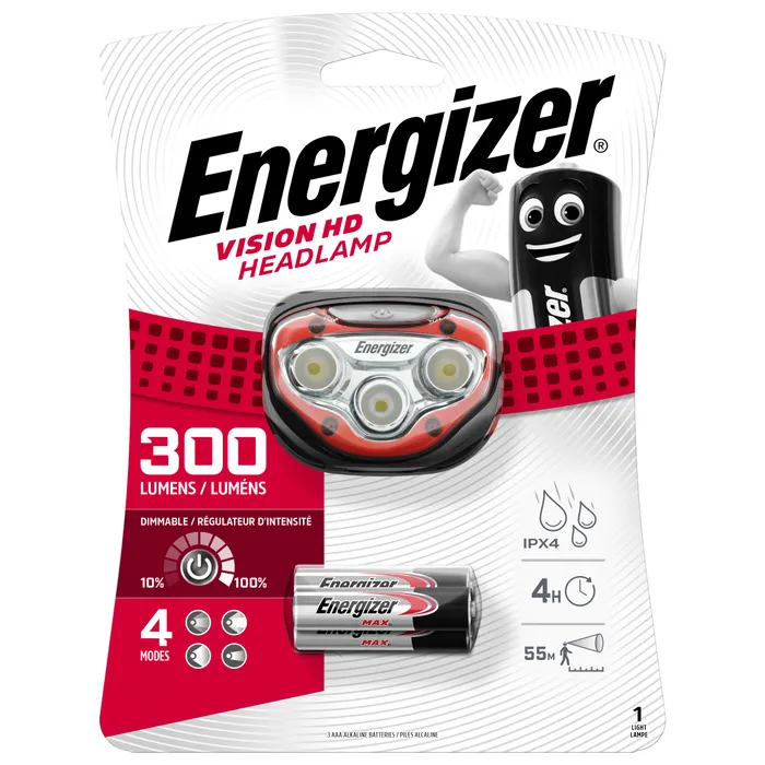 Lampe frontale Vision HD LED 3AAA - ENERGIZER
