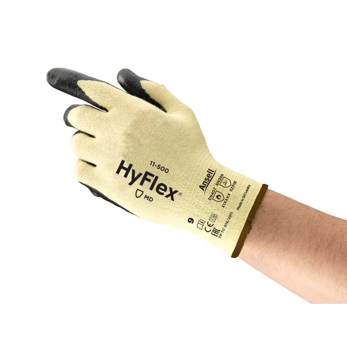 Gants HyFlex 11-500 noir/jaune - ANSELL