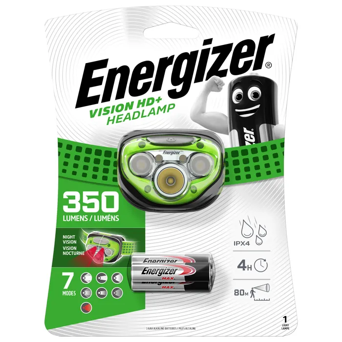 Lampe frontale Vision HD+ LED 3AAA - ENERGIZER